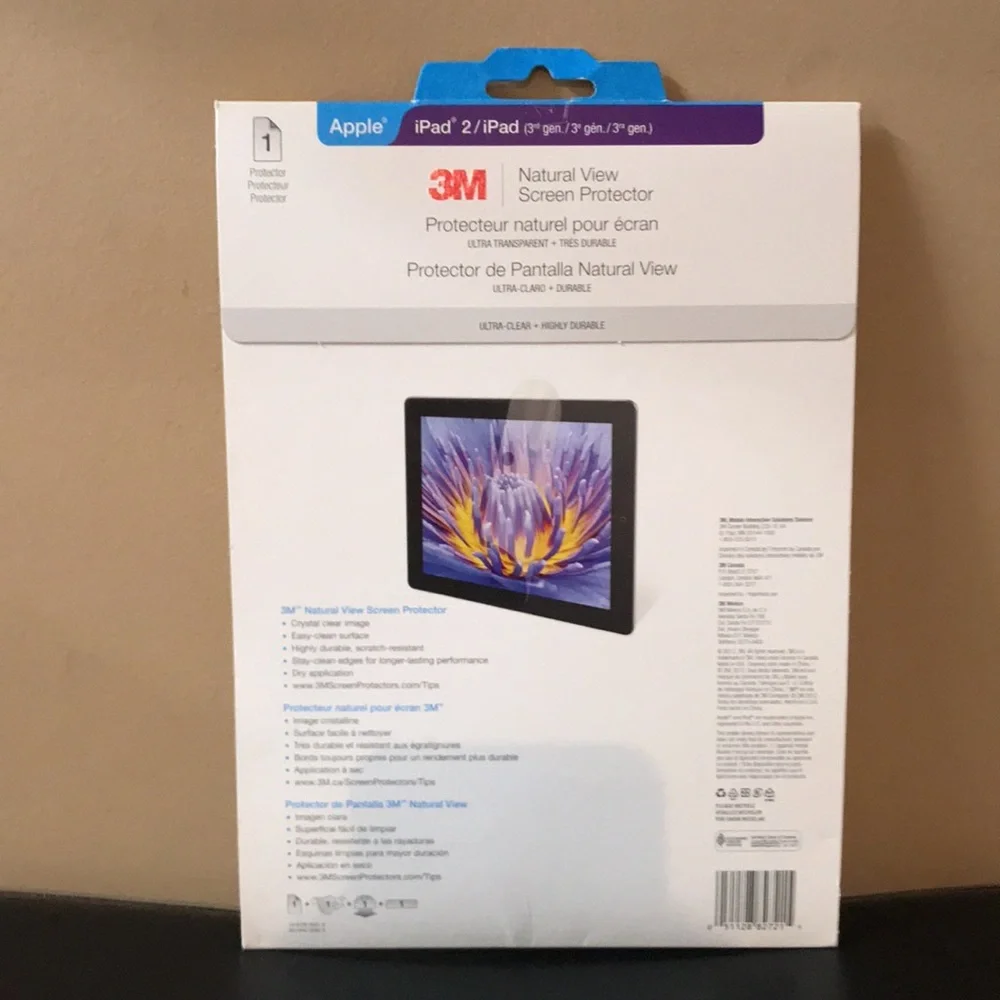 3M iPad 2/3/4 Generation Natural View Screen Protector - Brand New/Smoke Free
